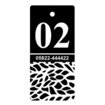 Personalized key tag for Hotels, Keychain with your logo and room number