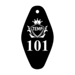 Personalized key tag for Hotels, Keychain with your logo and room number