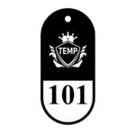 Personalized key tag for Hotels, Keychain with your logo and room number